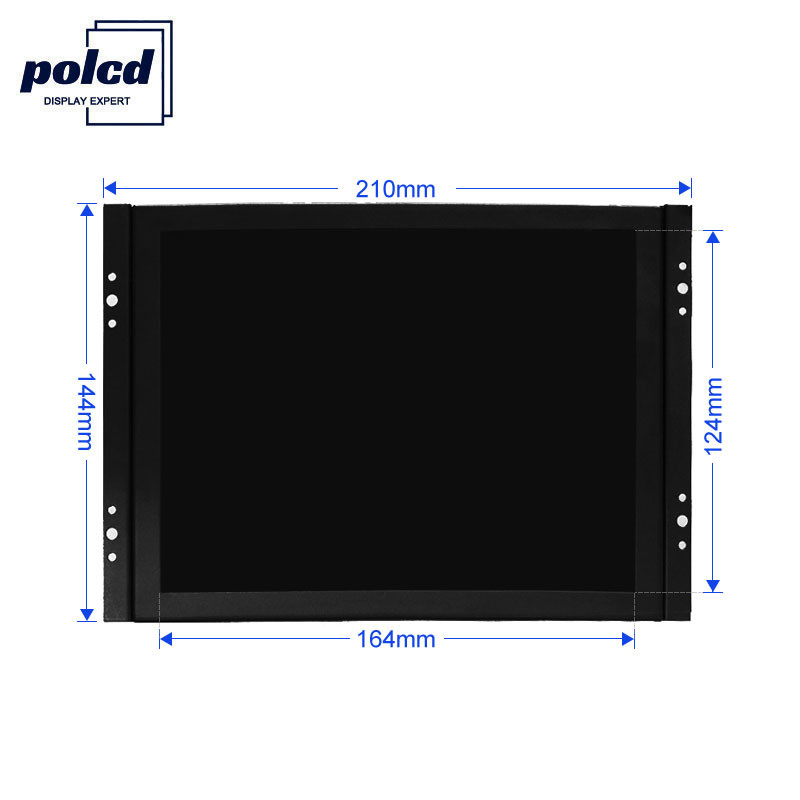 Polcd カスタマイズ 8 インチ IPS パネル メタル ケース 産業用 LCD モニター オープン フレーム