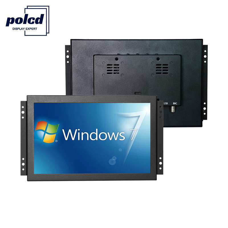 Polcd TFT LCD ディスプレイ 10.1 インチ産業用タッチ スクリーン モニター高輝度 IP65 黒