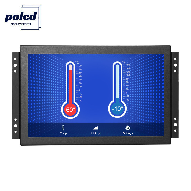 Polcd 10 インチのタッチ画面 TFT のモニター、HDMI VGA LED の産業 LCD のモニターの開いたフレーム