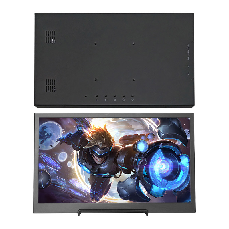 Polcd デュアル タイプ C ポート ポータブル LCD モニター 15.6 インチ 3840x2160 LED ディスプレイ