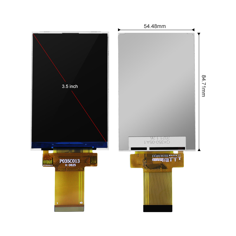 Polcd 320x480 Spi 3.5 インチ LCD ディスプレイ パネル 450cd/m2 コマーシャル用