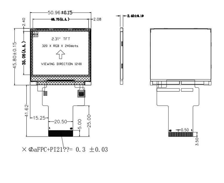 SPI ILI9342Cのシリアル ポートのドット マトリクスのタッチ画面TFTは2.31インチIPS LCD 320x240を表示する