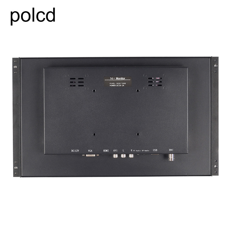 Polcd 14のインチ開いたフレームが付いている完全なHD 1920x1080の金属の箱産業LCDのモニター