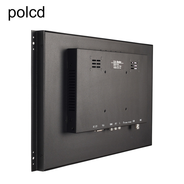 Polcdの金属の壁に取り付けられた埋め込まれた15.6インチLCDのモニター産業IPS HDMI VGAの港
