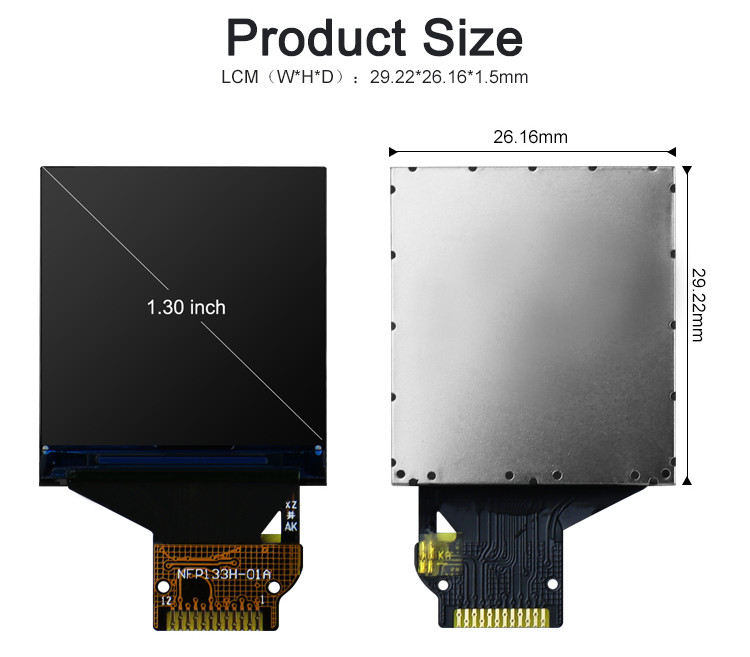スマートな腕時計のために外形図ST7789V IC TFT LCDのタッチ画面240*240