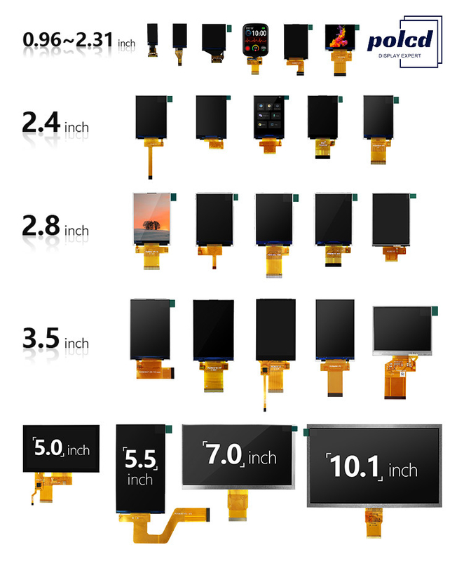 Polcd カスタム TFT LCD 0.96 ~ 10.1