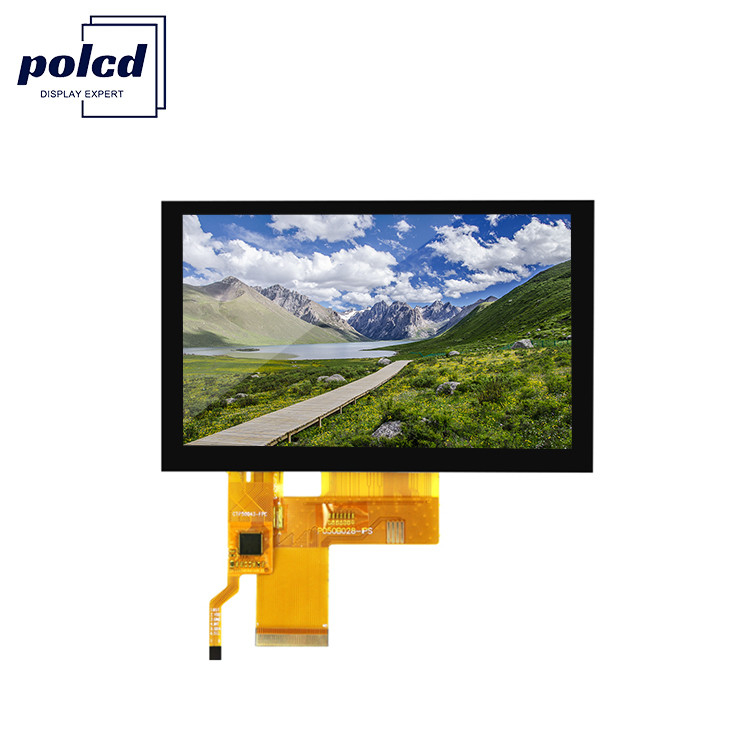 5インチ Tft Lcd 容量タッチ画面 高明るさ 800x480 解像度 Rgb インターフェイス Ips