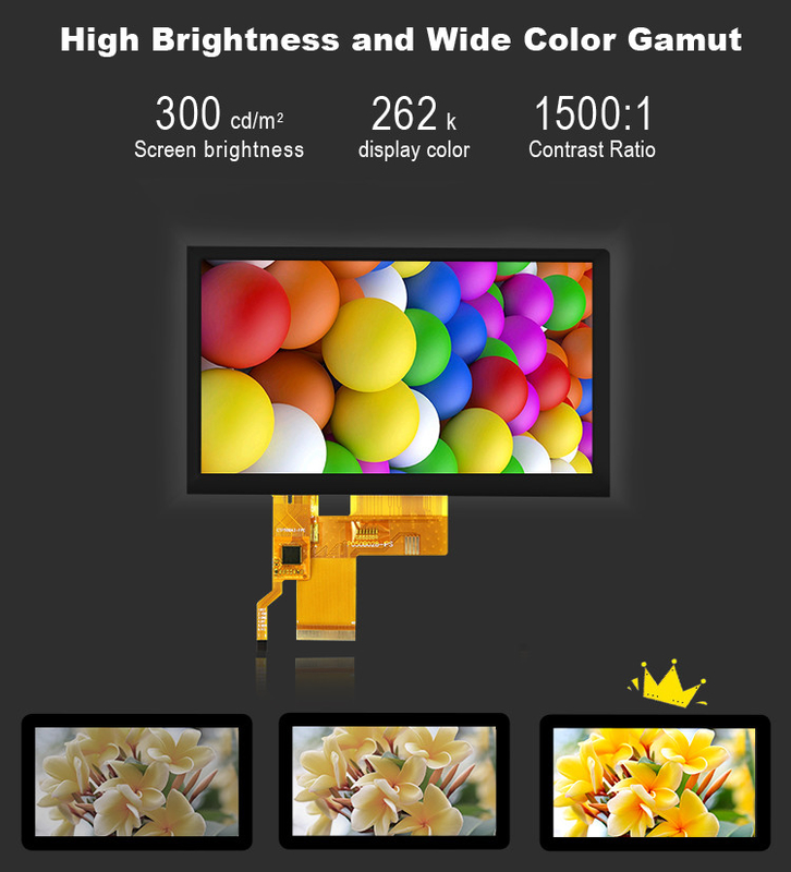 5インチ Ips Tft Lcd ディスプレイ 伝送画面 24 ビット RGB インターフェイス 800*480 ビュー