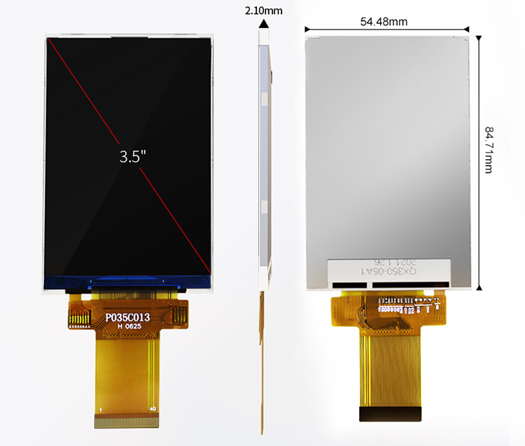 Polcd 320x480 3.5 インチ TFT パネル SPI 8 / 9 / 16 / 18 パラレル インターフェイス LCD ディスプレイ
