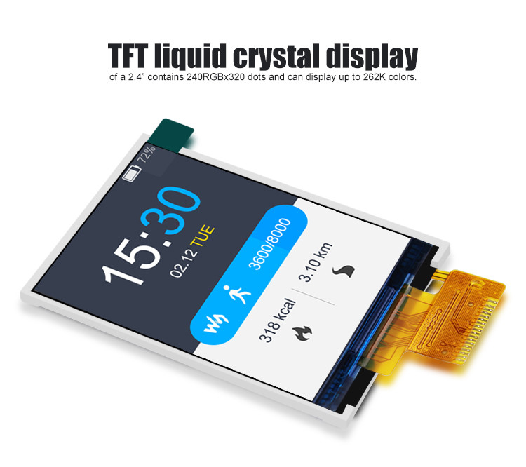 Polcd ST7789V2 HD TFT ディスプレイ RoHS 2.4 TFT Spi 240x320 3 ワイヤー 2 ライン