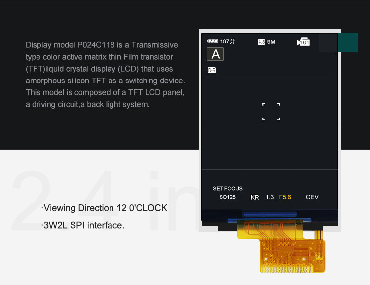 Polcd ST7789V2 HD TFT ディスプレイ RoHS 2.4 TFT Spi 240x320 3 ワイヤー 2 ライン