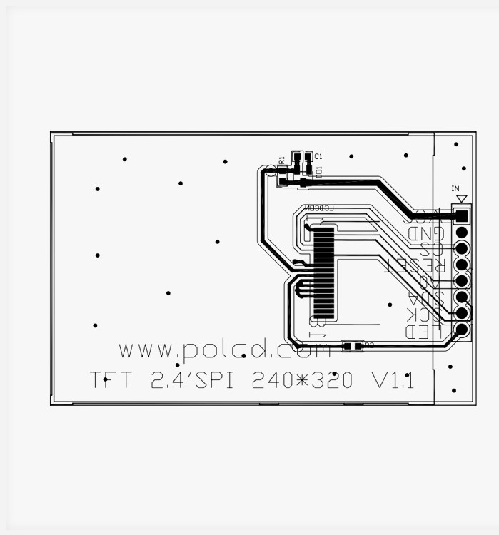 Polcd ISO9001 2.4 インチ TFT タッチ スクリーン TFT モニター 12 0'CLOCK
