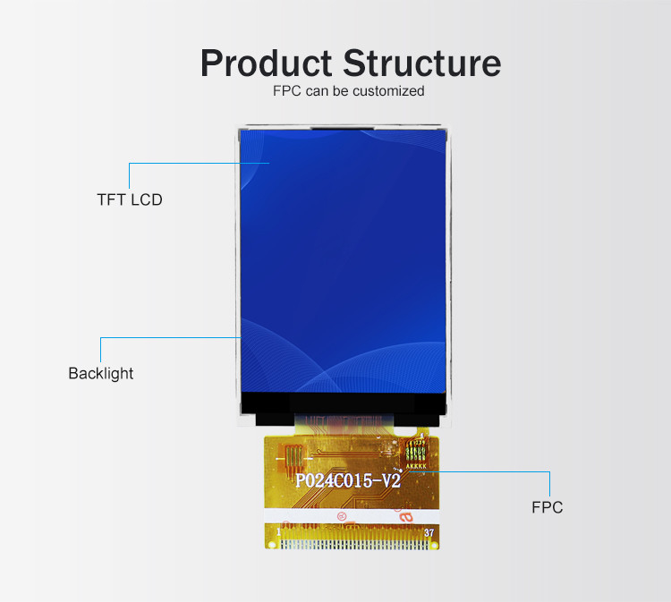 Polcd ILI9341V TFT LCD モジュール 2.4 インチ TFT Spi 240x320 8080 MCU 8 ビット