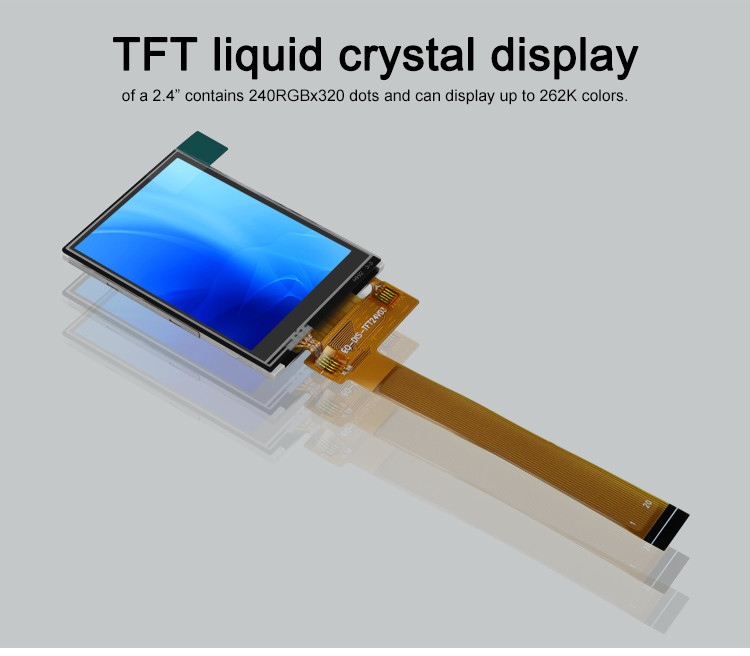 Polcd ブラック 8080 MCU 2.4 インチ Tft ディスプレイ 8 ビット 2.4 Tft Spi 240x320