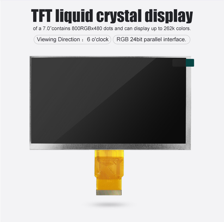 Polcd 7インチ Tft モジュール 800X480 高明るさ IPS スクリーン RGB インターフェイス 容量タッチ パネル 7 