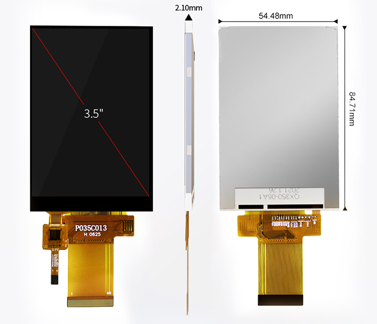 Polcd 3.5'' LCDスクリーン 容量感触パネル 320x480 40ピン ILI9488 3.5インチ TFT LCD モジュールディスプレイ