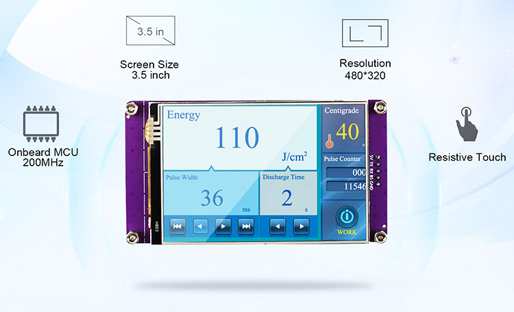 Polcd 3.5 インチ 高解像度 480*320 HMI タッチパネル 制御ボード付き TFT LCD モジュール