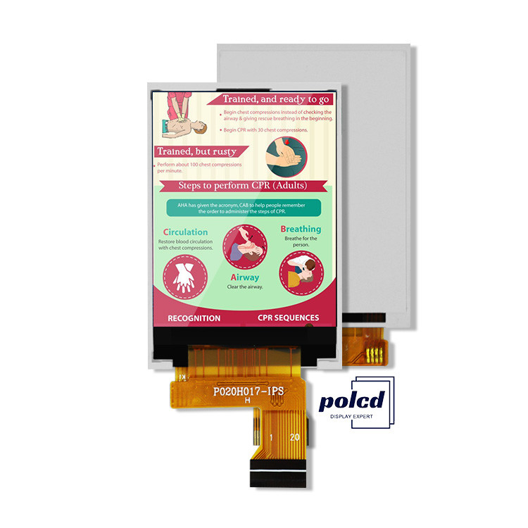 Polcd MCU 8 ビット 2 インチ TFT ディスプレイ 30.6mm IPS TFT LCD ディスプレイ