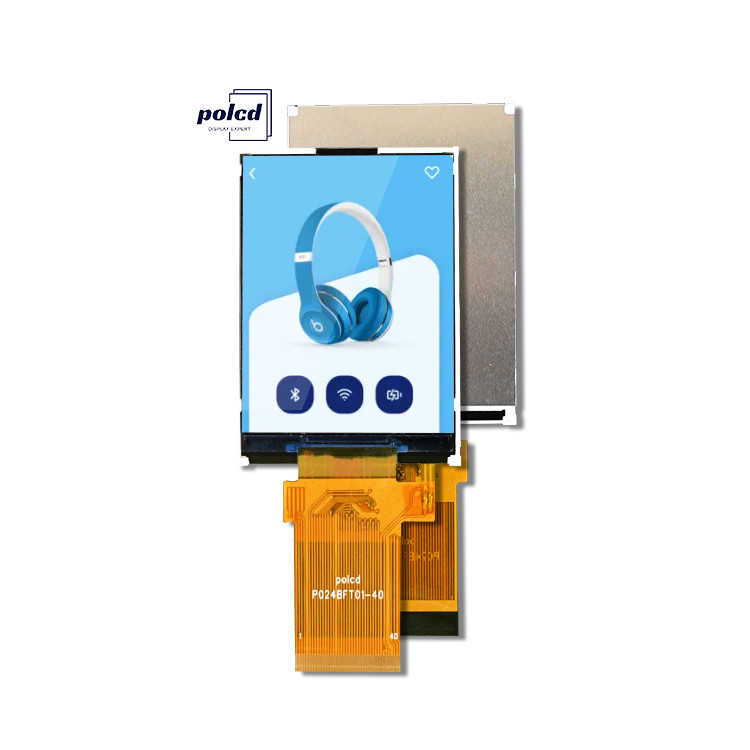 Polcd 2.4インチ LCM モジュール トランスフレクティブ SPI MCU 溶接 20ピン 解像度 240x320 TFT LCD スクリーン