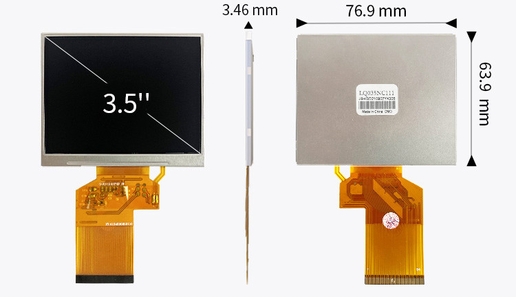 Polcd 3.45 インチ 3.5 インチ 320x240 スクウェアスクリーン LQ035NC111 Spi Rgb 54ピン TFTディスプレイモジュール