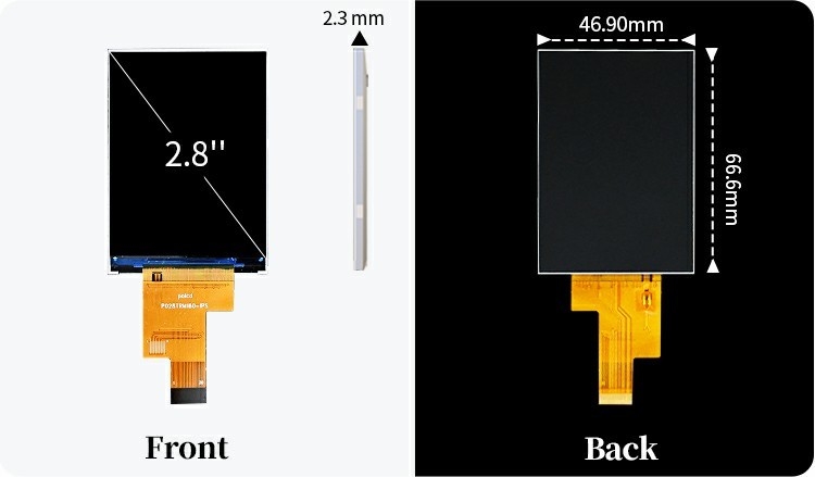 Polcd 2.8 インチ 480×640 解像度 IPS ガラス LCM LCD モジュール MIPI インターフェイス TFT ディスプレイ