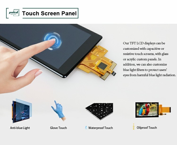 Polcd カスタム 3.5 インチ 320×480 タッチスクリーン 500nit ST7796U IPS Tft LCD ディスプレイ モジュール