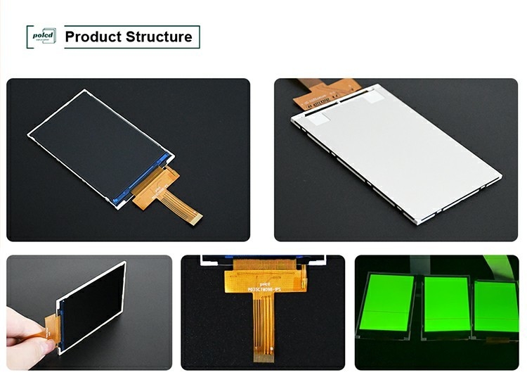 Polcd 3.5 インチ 320×480 解像度 350nits Mipi インターフェイス ili9488 IC 垂直型 3.5'' TFT LCD ディスプレイ モジュール