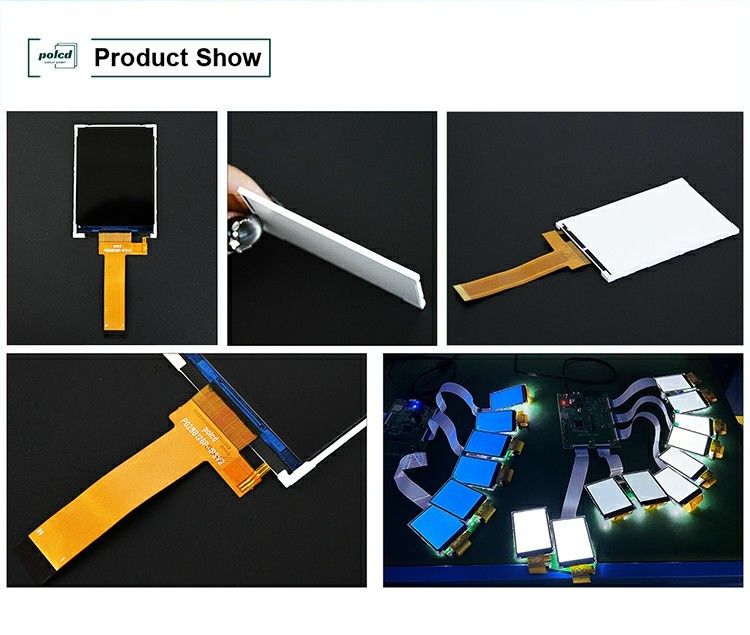 Polcd 2.8 インチ LCDスクリーン 240x320 MCU インターフェイス ワイドビューアングル TFT トランスフレクティブ LCD モジュール ST7789P3-G6