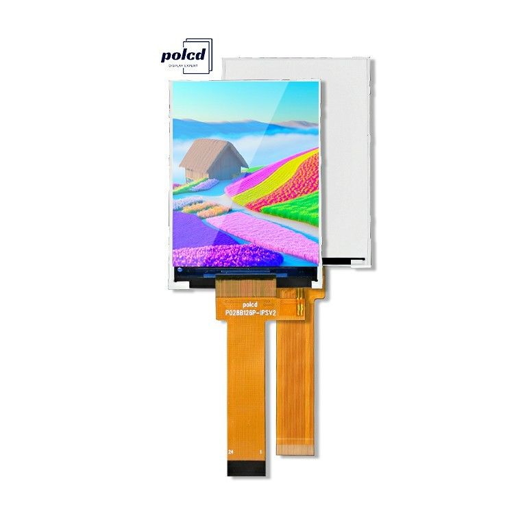 Polcd 2.8 インチ LCDスクリーン 240x320 MCU インターフェイス ワイドビューアングル TFT トランスフレクティブ LCD モジュール ST7789P3-G6