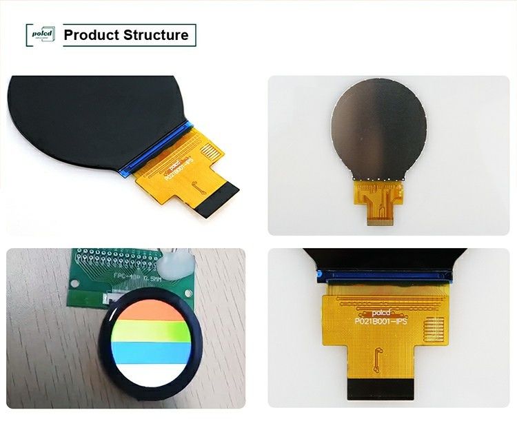 Polcd 2.1 インチ 480x480 IPS ラウンド TFT カラーディスプレイ LCD モジュール、LCM およびパネル用 MIPI インターフェース