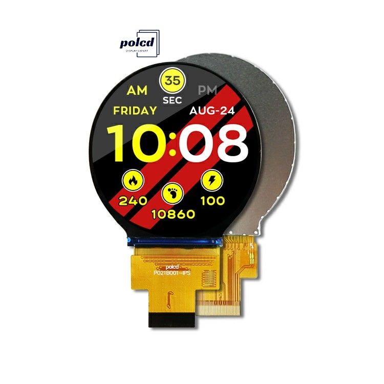Polcd 2.1 インチ 480x480 IPS ラウンド TFT カラーディスプレイ LCD モジュール、LCM およびパネル用 MIPI インターフェース