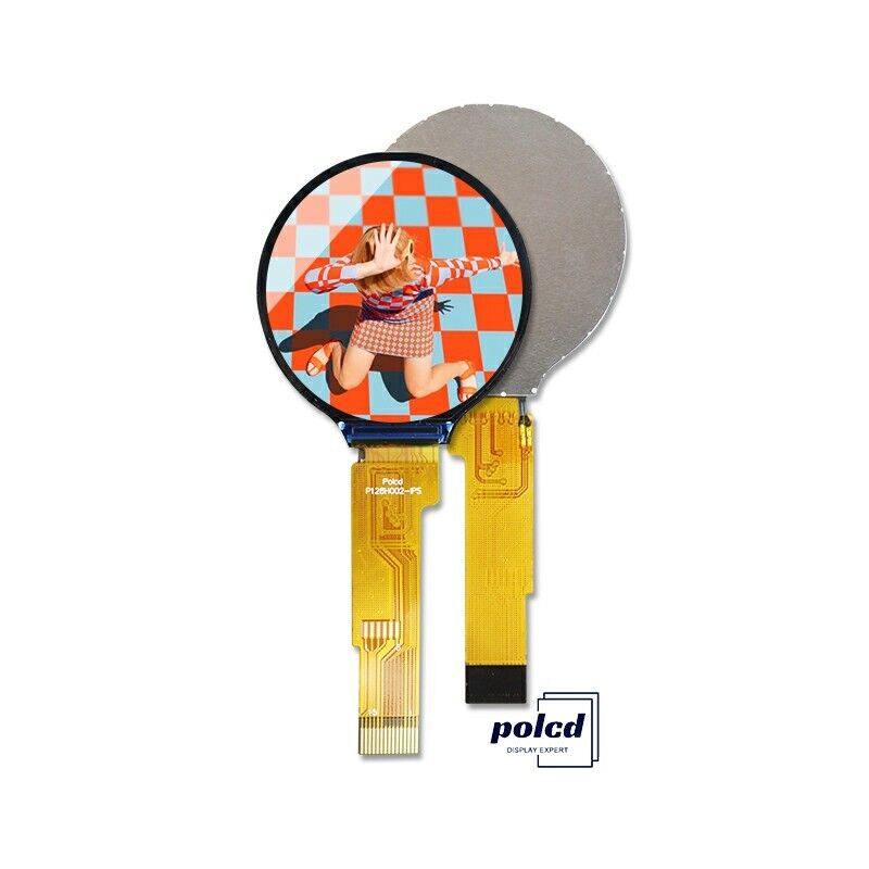 Polcd 小型丸い1.28インチLcdスクリーン 240*240 1.3インチSpiインターフェイス IPS円形TftLcdモジュールパネル