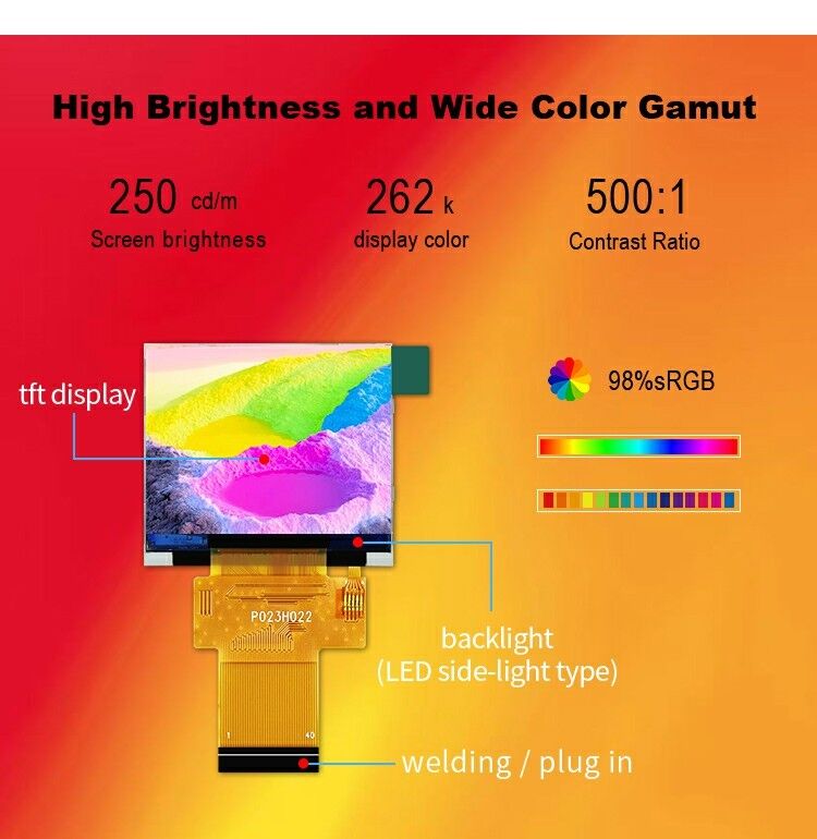 SPI ILI9342Cのシリアル ポートのドット マトリクスのタッチ画面TFTは2.31インチIPS LCD 320x240を表示する