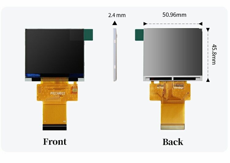 2.31インチ320×240Lcdディスプレイ RGB 18ビットインターフェース 35.06mm IPSスクエアスクリーン