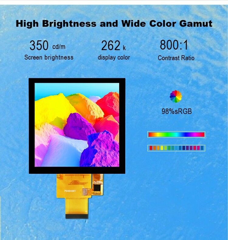 Polcd 4インチ LCD パネル 480*480 IPS LCD ディスプレイ 高明るさ RGB インターフェイス TFT LCD モジュール