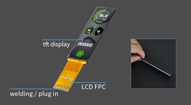 Polcd 小型 TFT-LCD ディスプレイ 3.0 インチ 268*800 RGB インターフェイス インダストリアル IPS オールビューアングル LCD モジュール