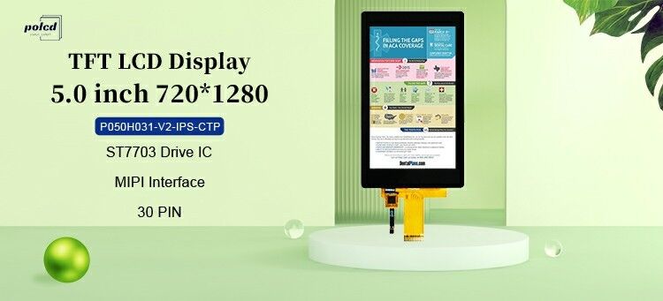 Polcd 5インチ インダストリアルタッチLCD IPS ワイドビューイングアングル ST7703 ic 5インチ 720x1280 TFT LCD パネル