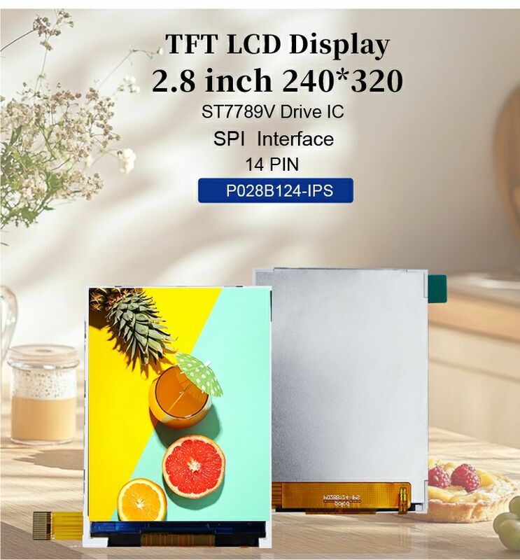 Polcd 2.8インチ LCD モジュール 240x320 ST7789V SPI インターフェイス 14ピン 2.8 TFT ディスプレイ LCD スクリーン