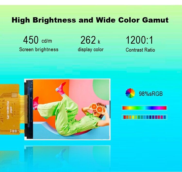 Polcd 2.4インチ 240x320 ST7789V MCUインターフェース 全視野角 IPS 2.4インチ TFT LCDモジュール