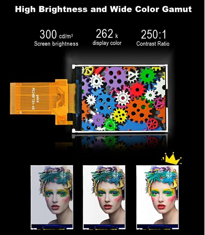 Polcd フルカラーLCDディスプレイ 反射性2.4インチ TFT SPI MCU 20ピンQvga 240x320 TFT LCD