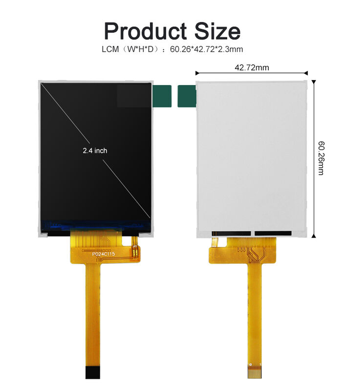 Polcd 260 Nit HD TFTディスプレイ 240X320 4線SPIインターフェース 2.4インチ TFT LCD