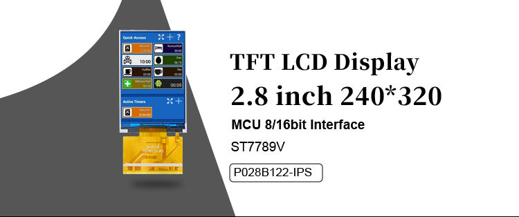 Polcd 2.8インチ TFTディスプレイ 240x320 ピクセル IPS スクリーン パネル 37ピン MCU ST7789V TFT LCD モジュール