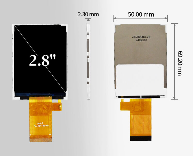 Polcd 2.8 インチ 240*320 トランスフレクティブ LCD スクリーン ST7789T3 Mcu Spi インターフェイス 2.8 