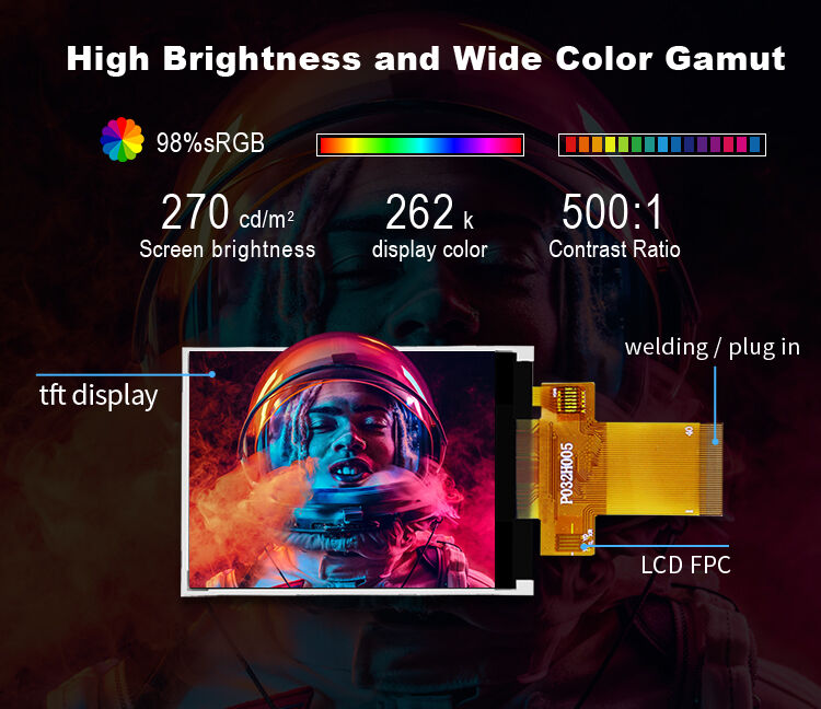 Polcd 12時方向 3.2インチ TFTディスプレイ ILI9341V TFT LCDモジュール 240x320
