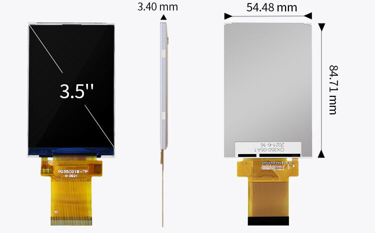 Polcd 300 Nit 3.5 インチ 容量タッチスクリーン ILI9488 タッチスクリーン Tft Lcd