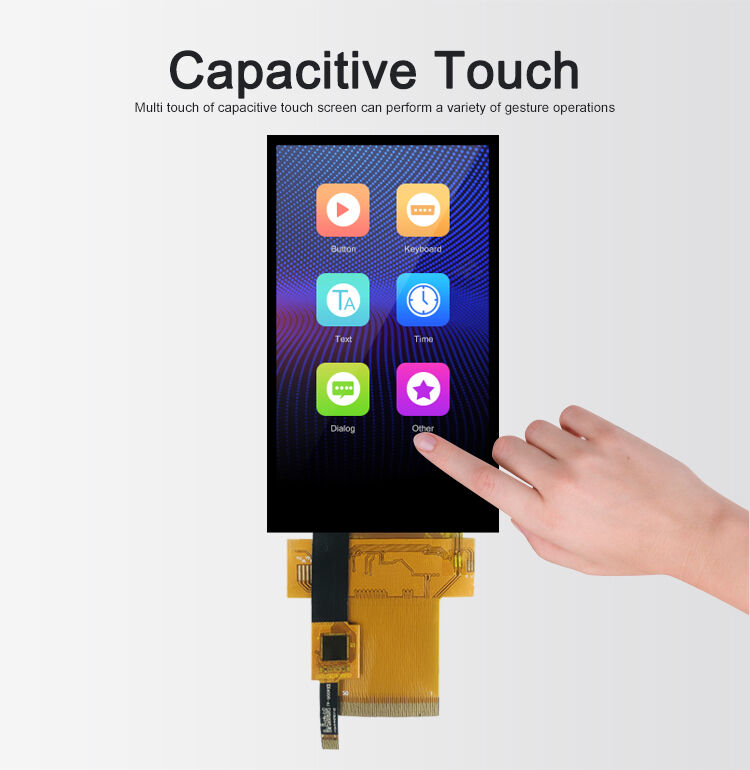 Polcd 3.97 インチ 480*800 解像度 50ピン 高明るさ MCU インターフェース タッチ TFT LCD ディスプレイ モジュール