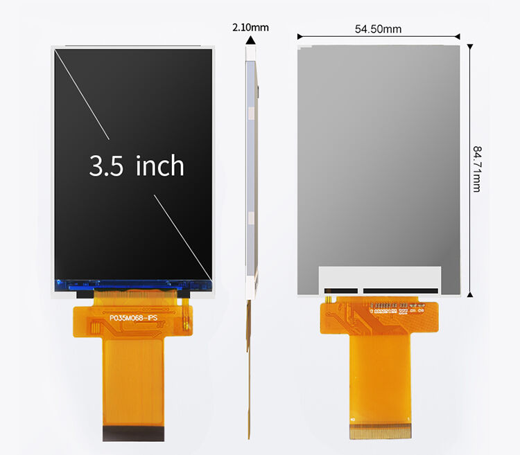 Polcd 3.5 Inch TFT LCD Display 320*480 IPS Full View LCD Display Screen Modules for Alarm Clock