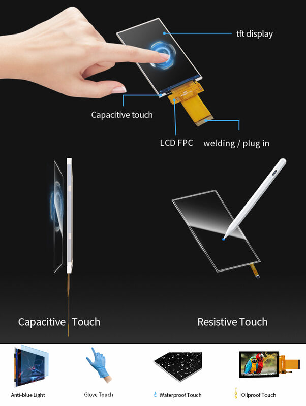 Polcd 薄型ガラス 3.5インチ 静電容量式タッチスクリーン IPS 320x480 スマートTFT LCDディスプレイ 電子製品用