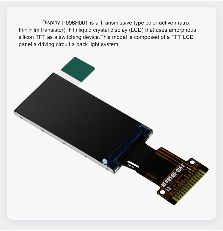 Polcd 0.96インチLCDサプライヤー 80*160 SPIインターフェース IPS視野角カスタムFPC TFTディスプレイモジュール