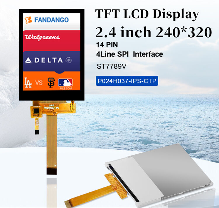 Polcd 2.4インチタッチパネル 240x320 IPS Tech容量タッチスクリーン 2.4インチミニ小型 TFT LCDディスプレイ